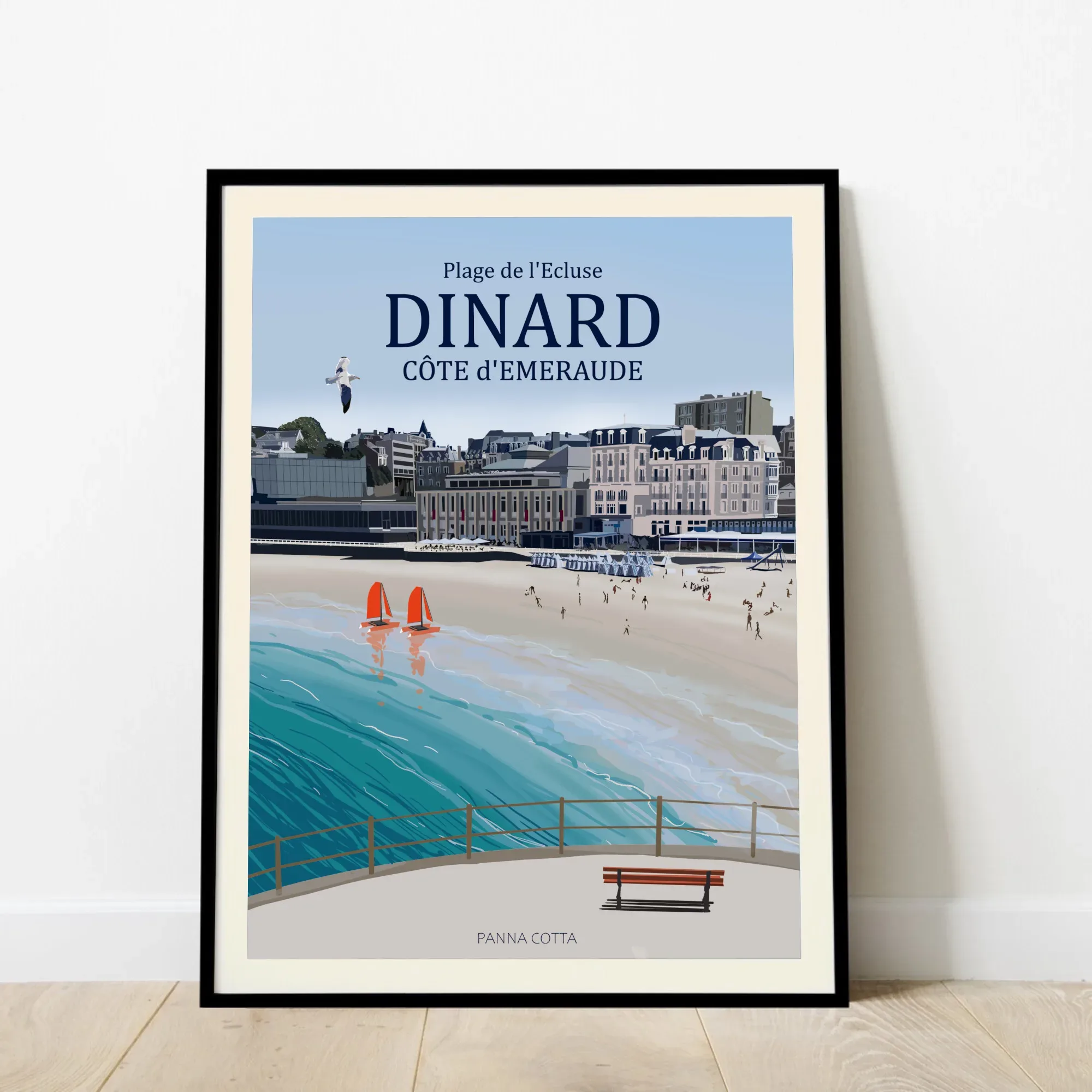 affiche de la plage de l'écluse