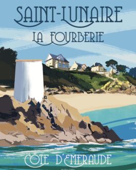 Affiche de Saint-Lunaire, la plage de la Fourberie.