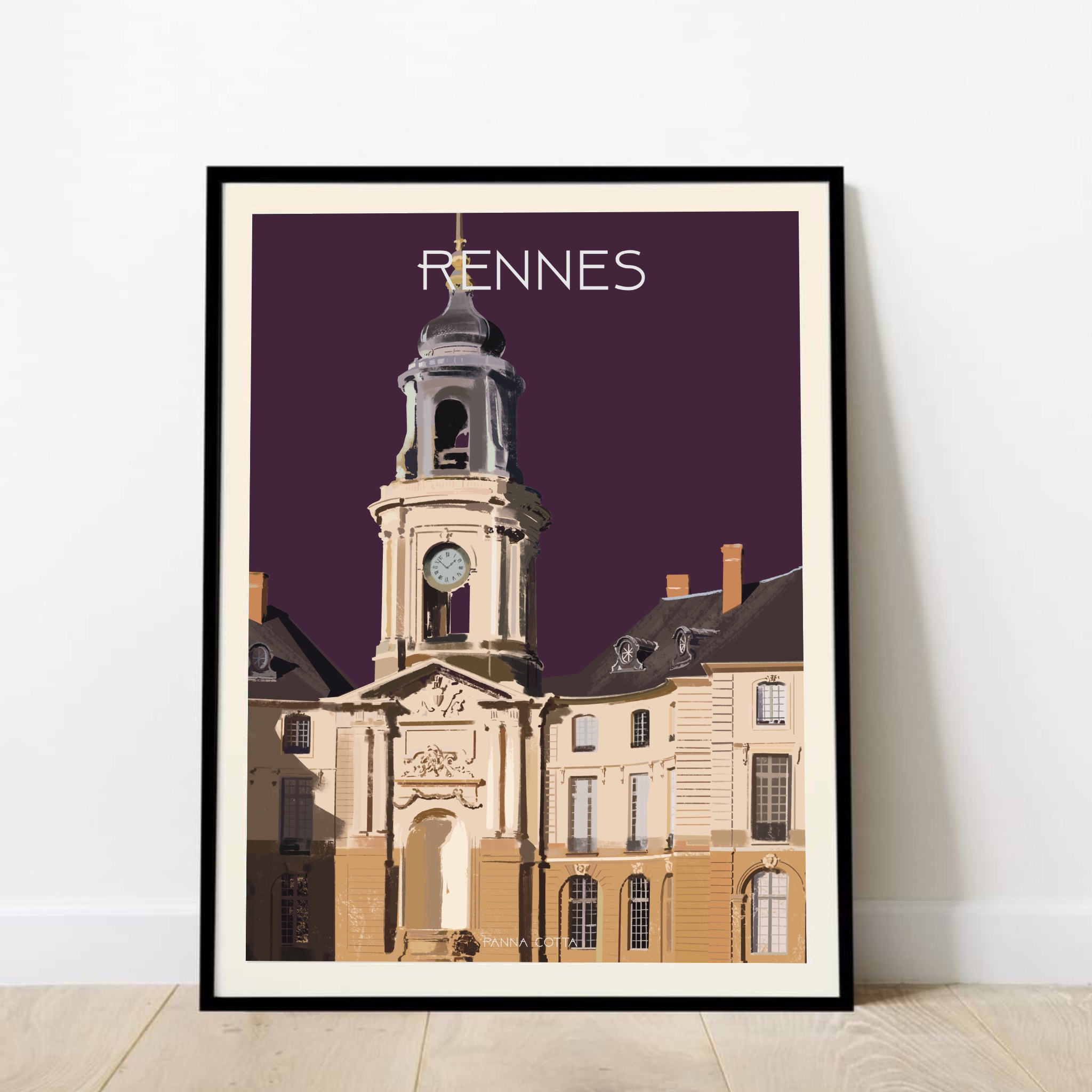 Affiche de la façade de la Mairie de Rennes