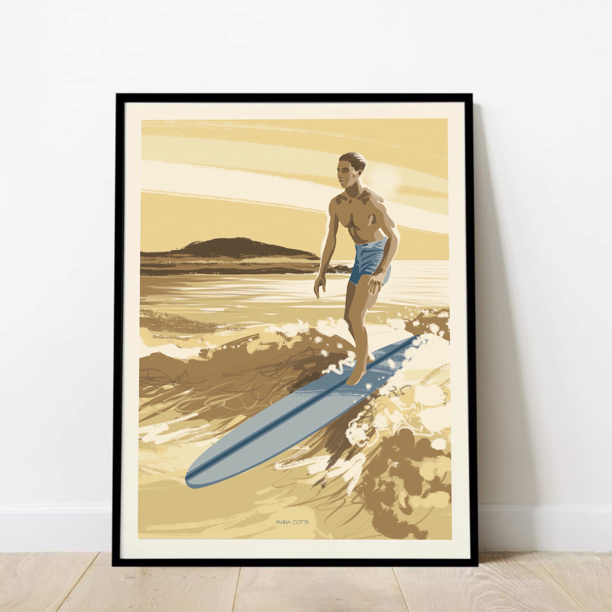 Affiche vintage de surf