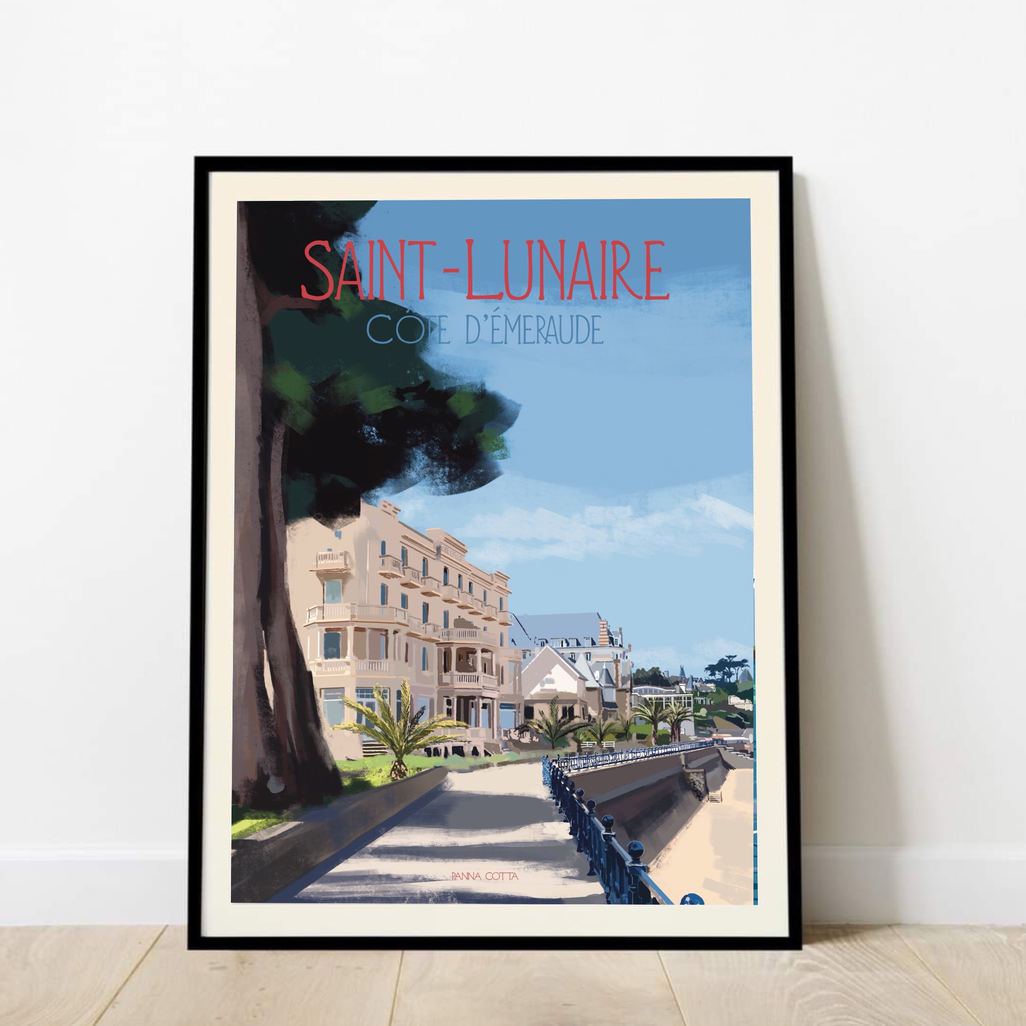 Affiche de Saint-Lunaire, la promenade Sylla Laraque et l'Hôtel Lutétia